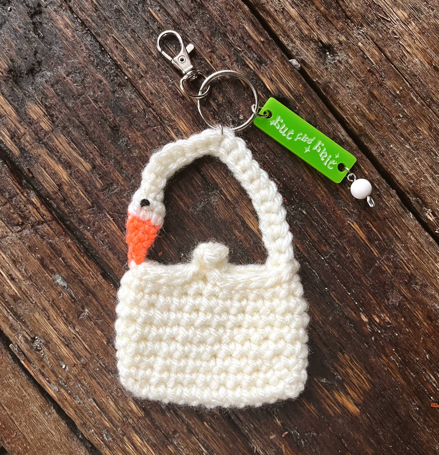Crochet Silly Goose Purse Bag Charm (Made to Order)