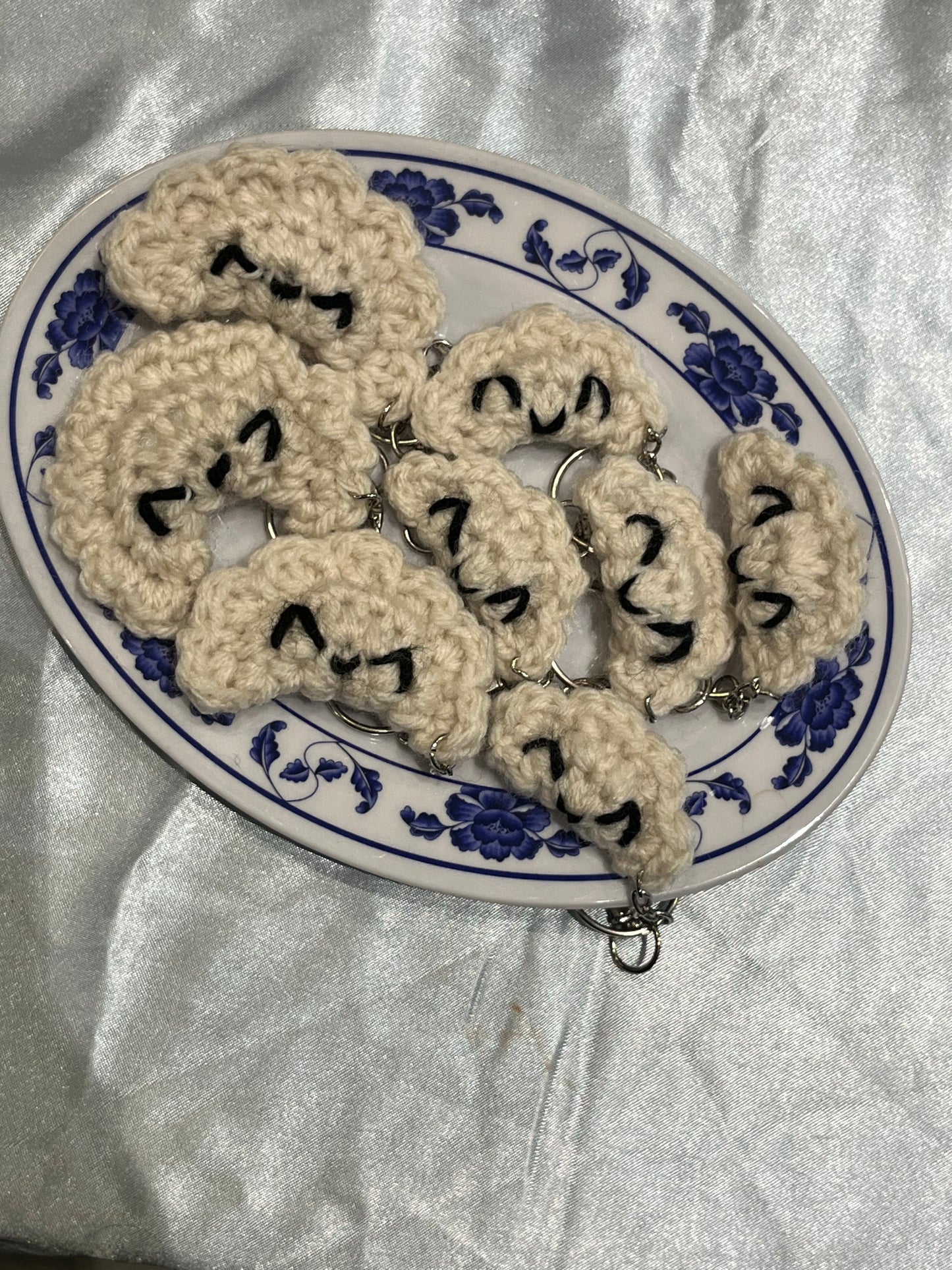 Crochet Steamed Dumpling bag charm