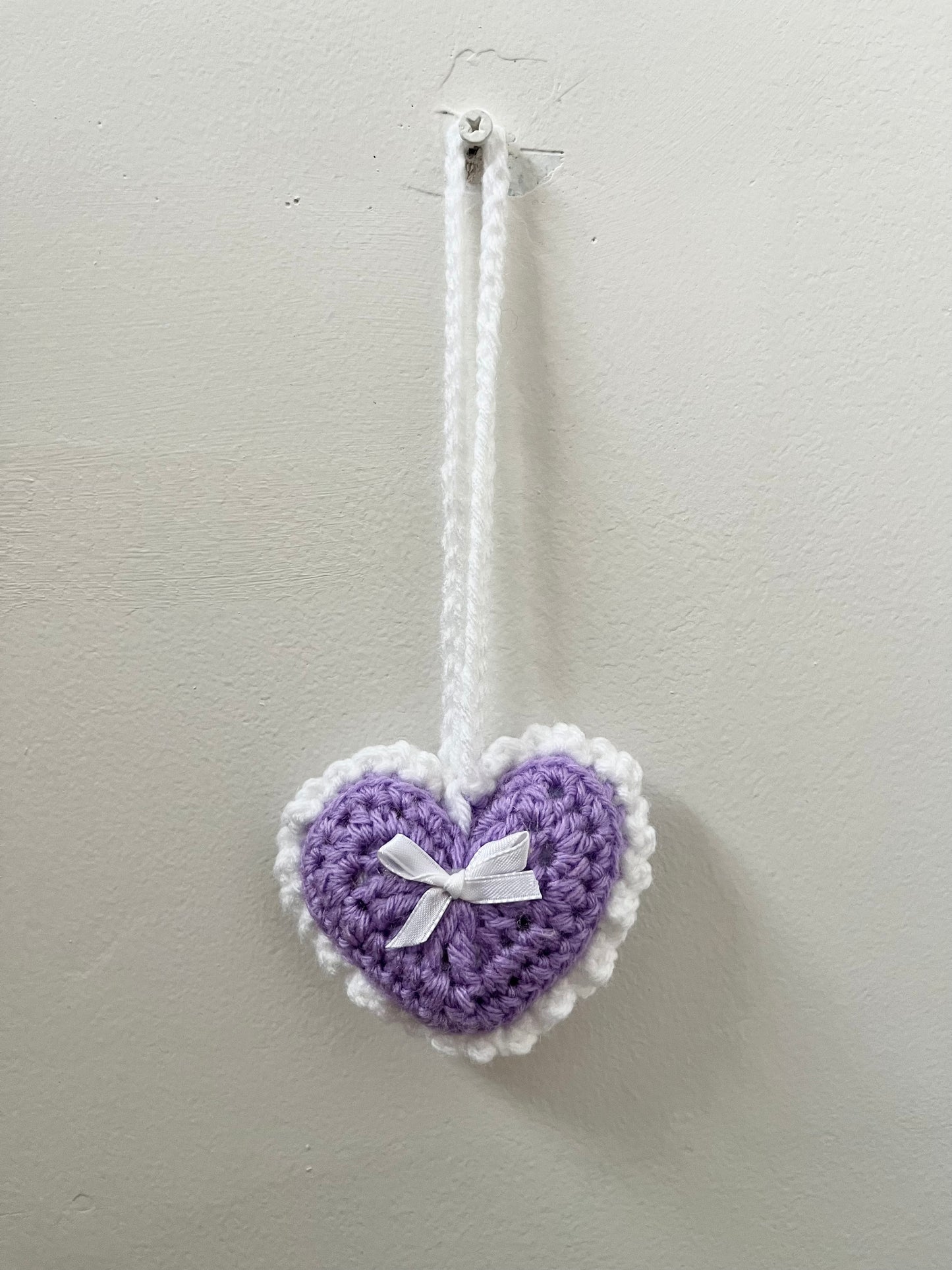 Crochet Puffy Heart Bag Charm