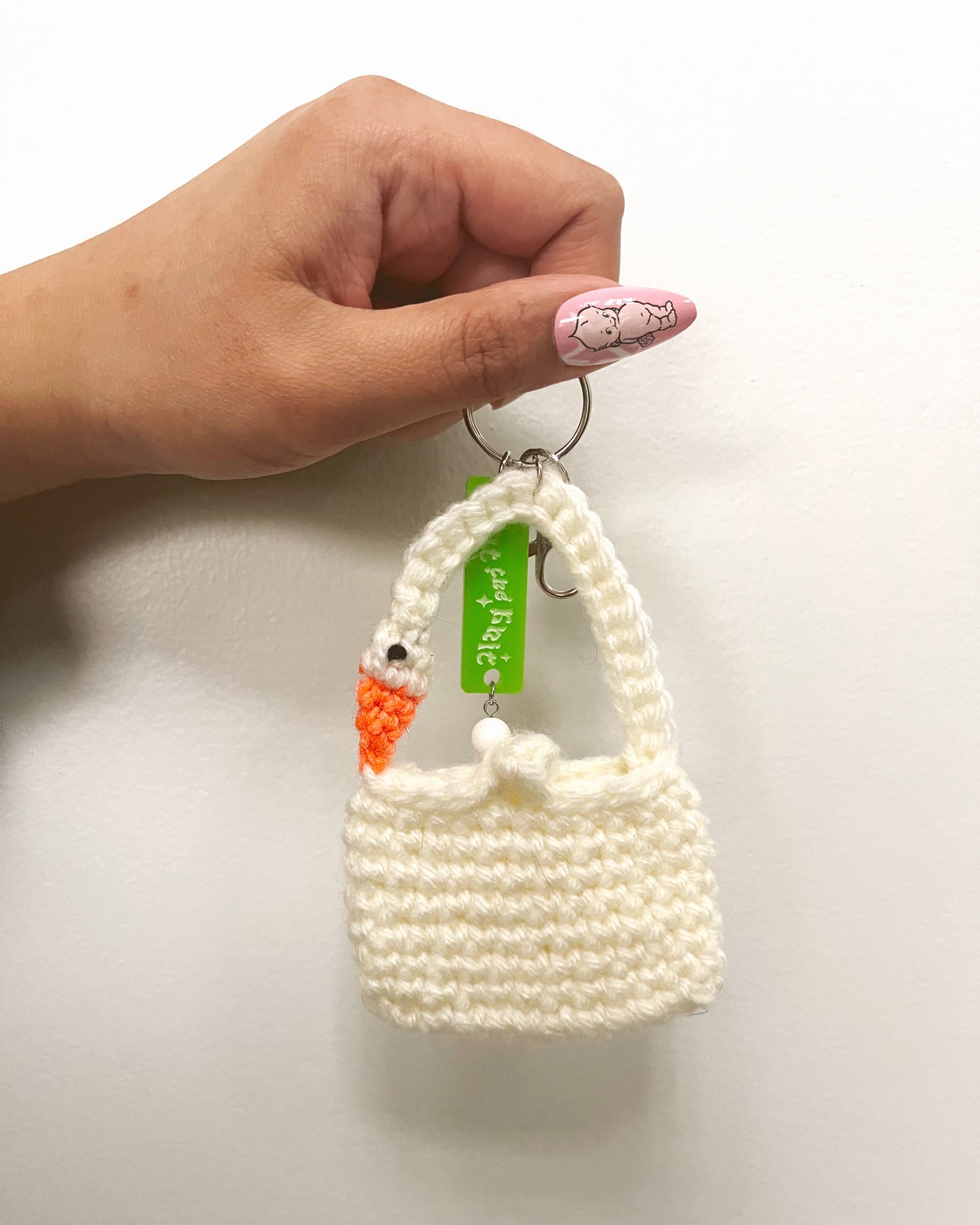 Crochet Silly Goose Purse Bag Charm (Made to Order)