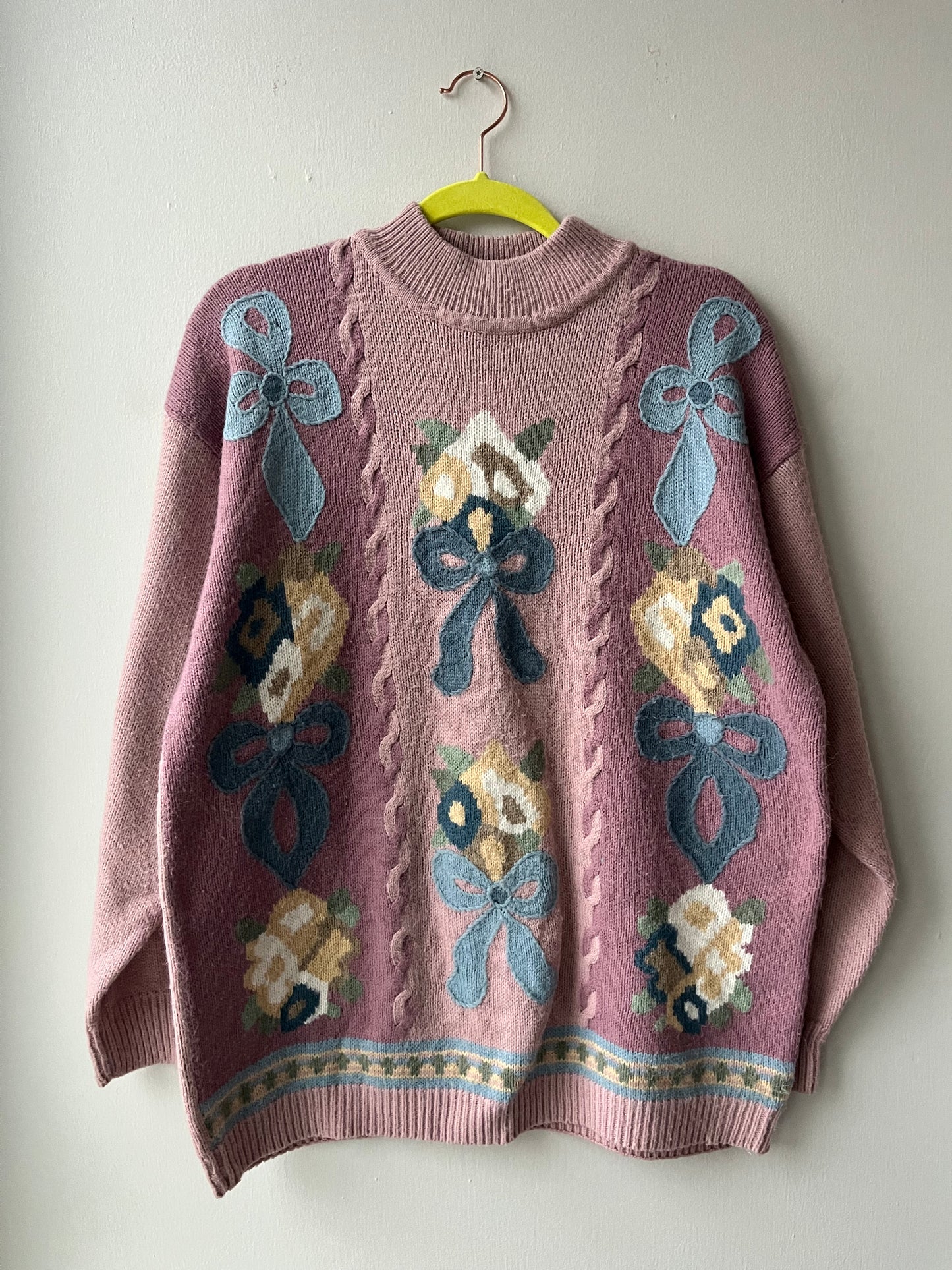 VINTAGE | Clara Bow Knit Sweater - Flushed Pink