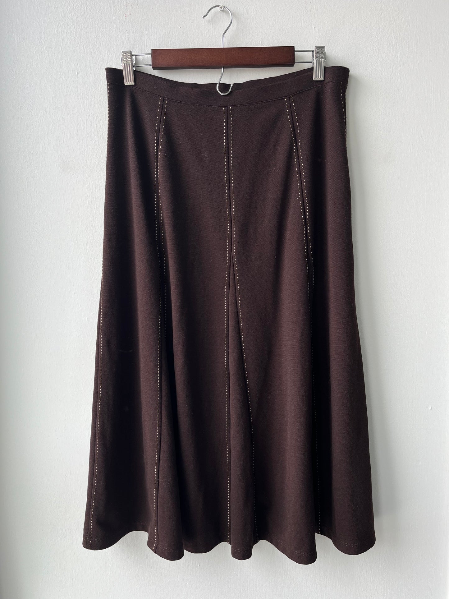 VINTAGE | The Bolter Midi Skirt - Chocolate Brown