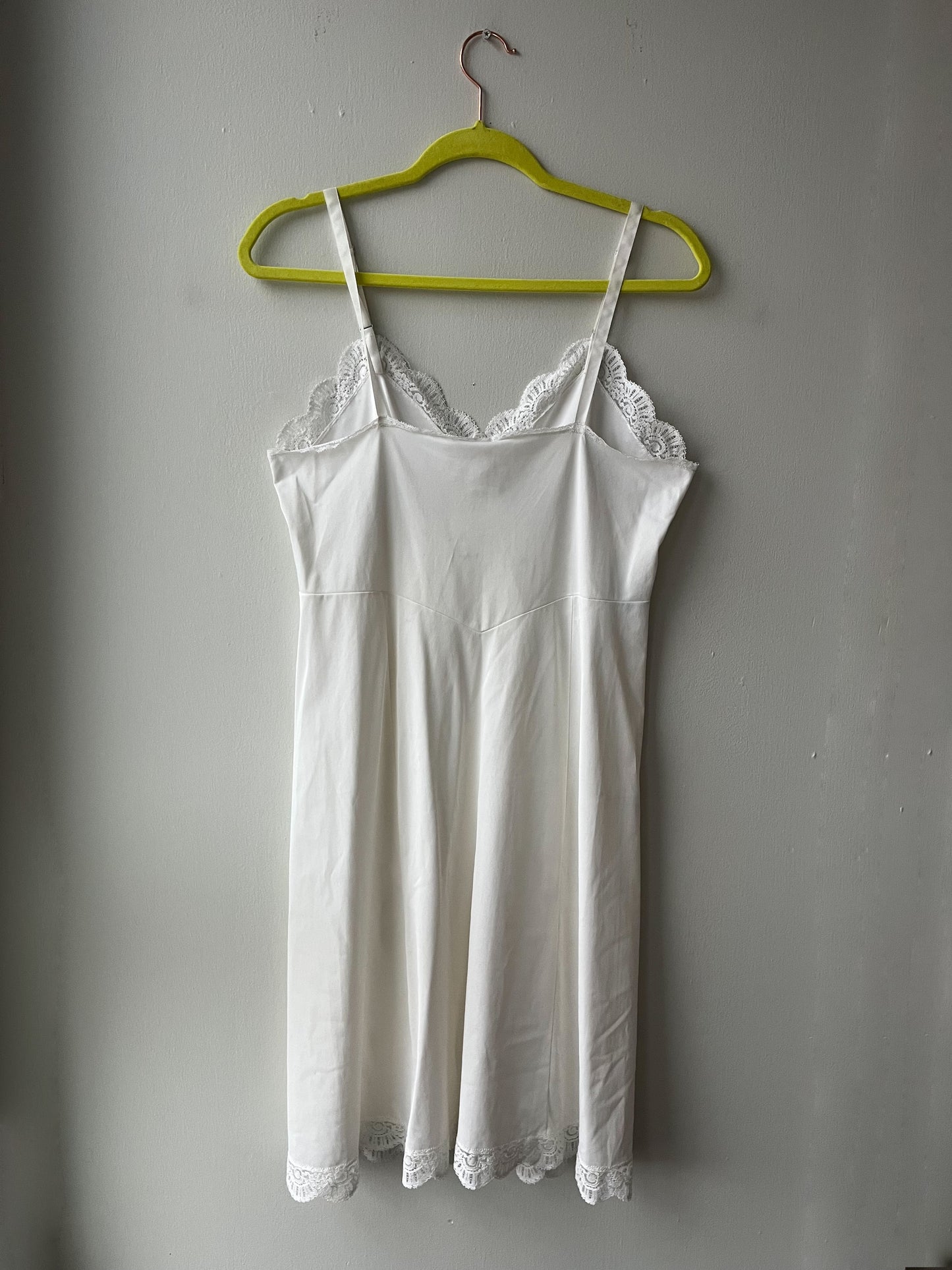 VINTAGE | Down Bad Slip Dress - Ghosted White