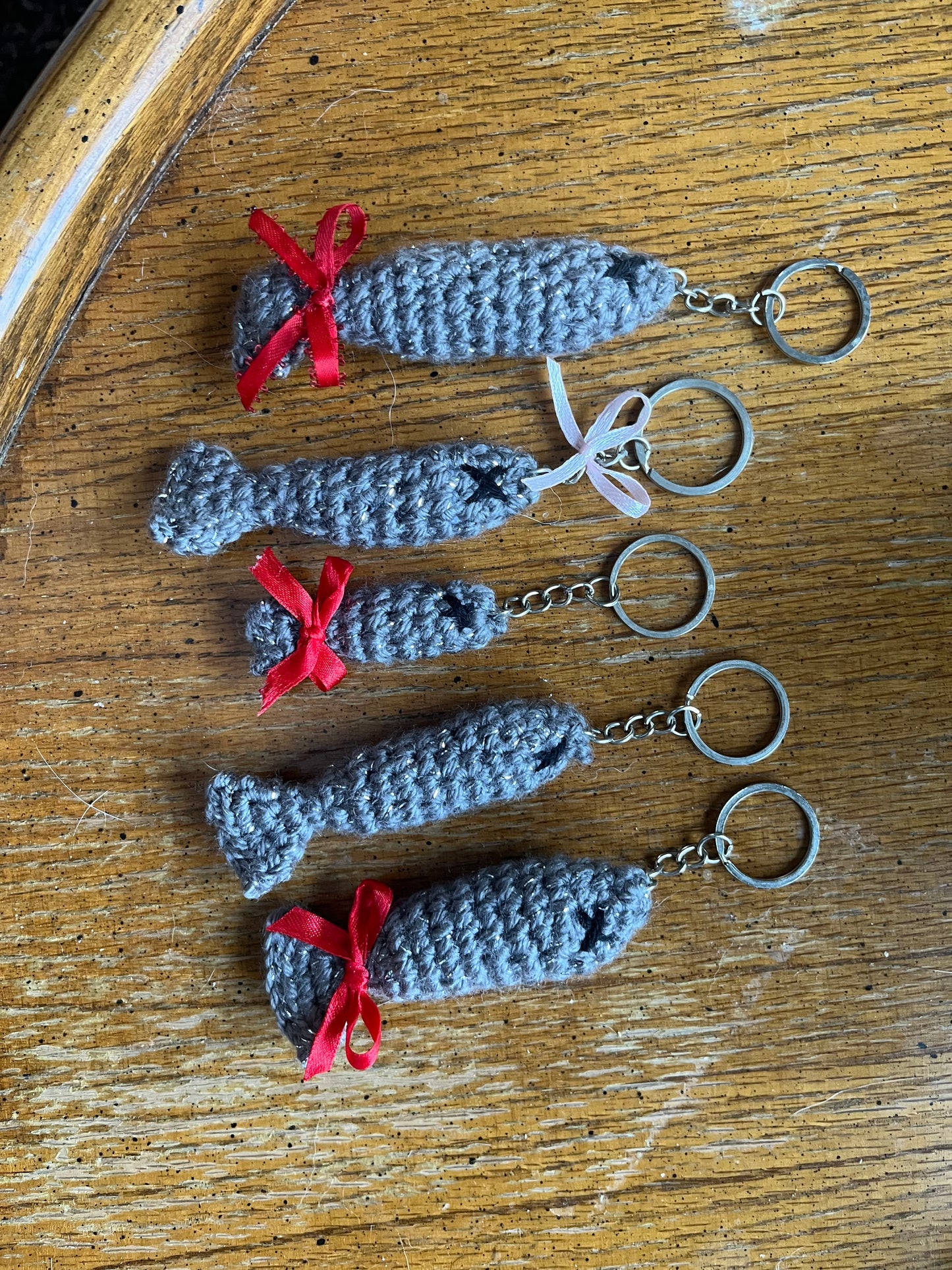 Crochet Sardine Bag charm/Keychain