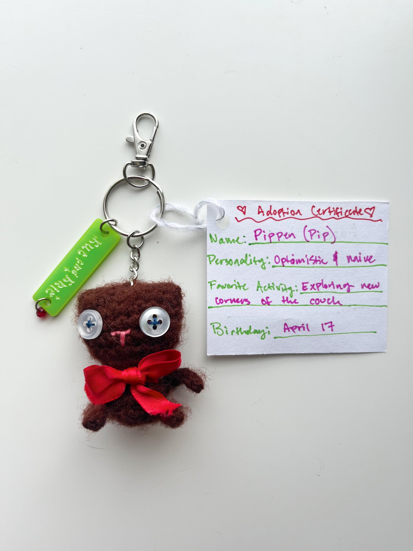 Crochet Alleycat Bag Charm - Custom (Made to Order)