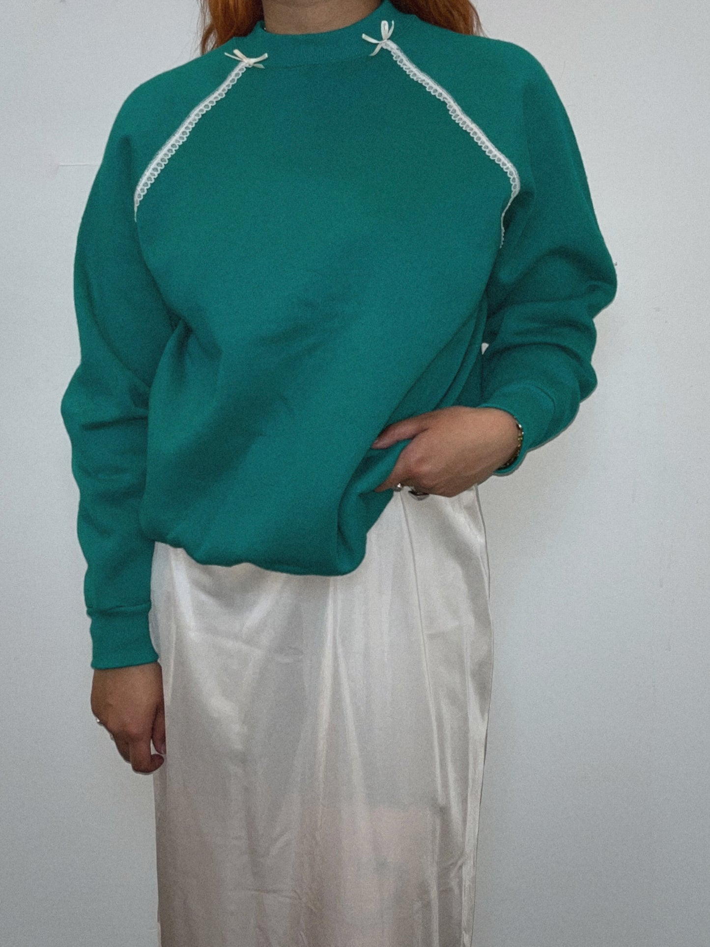 VINTAGE | Peter Sweatshirt - Snakeskin green