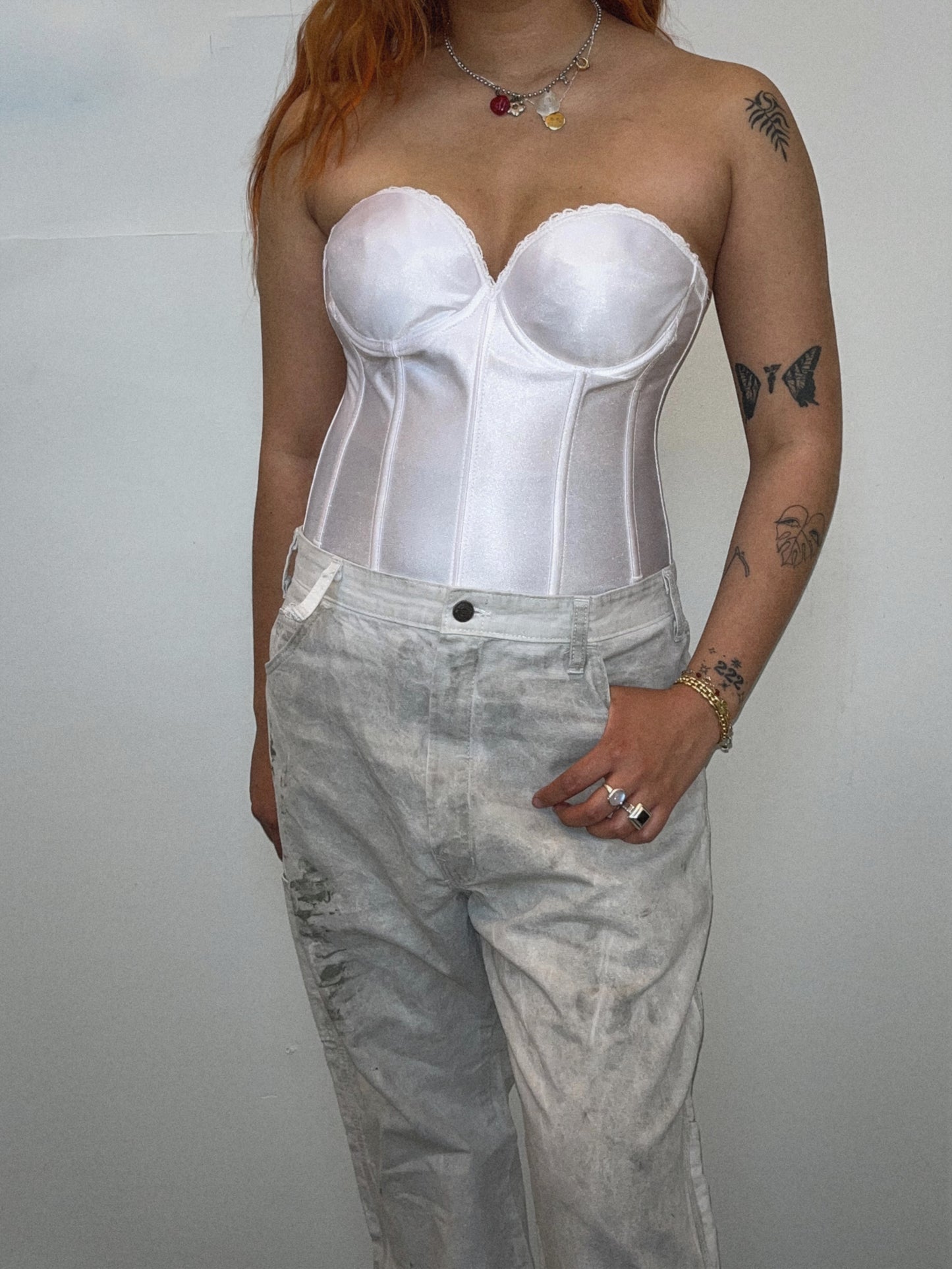 VINTAGE | Fresh Out the Slammer Corset - Ghosted White