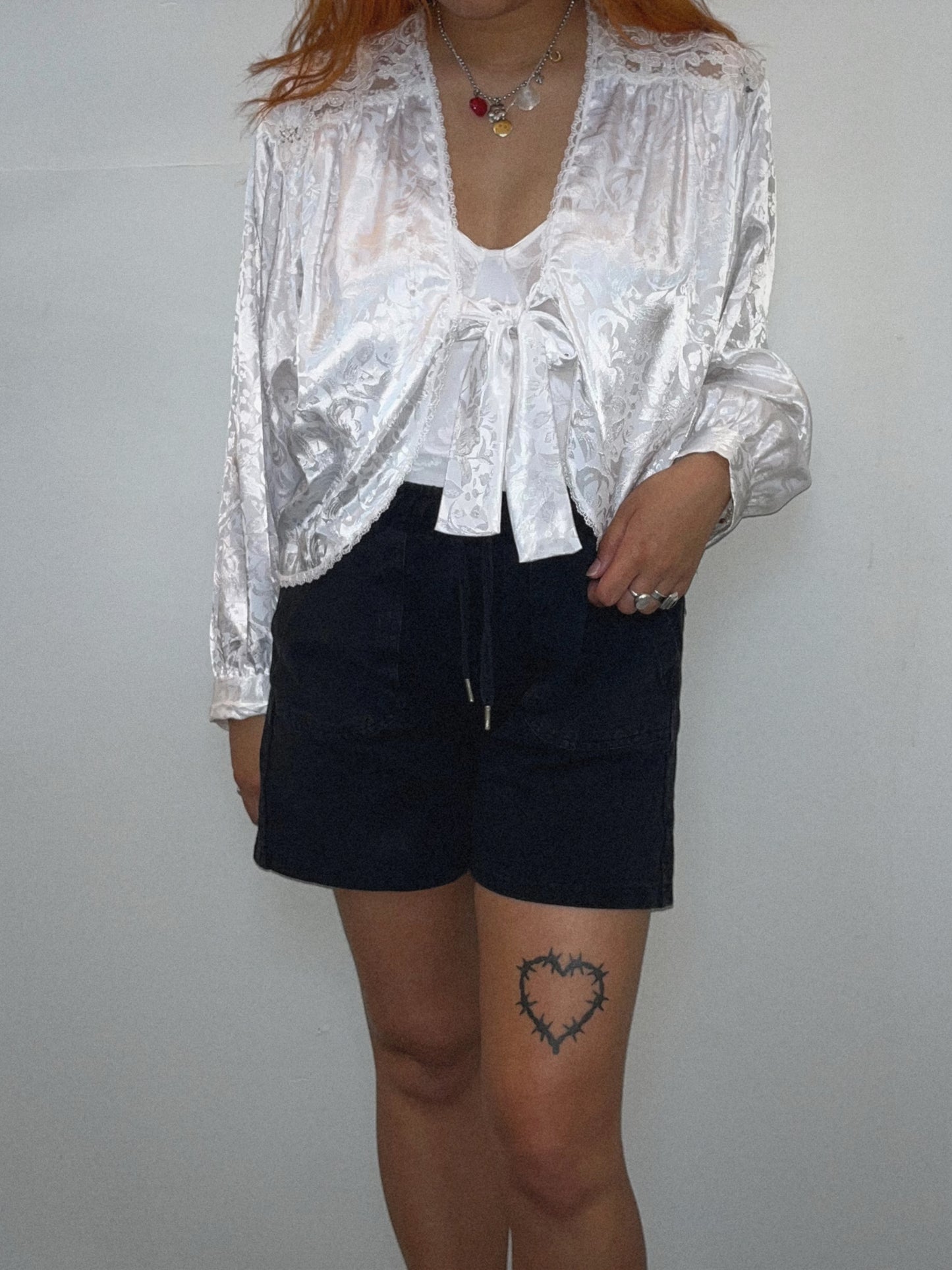 VINTAGE | thanK you aIMee Top - Ghosted White